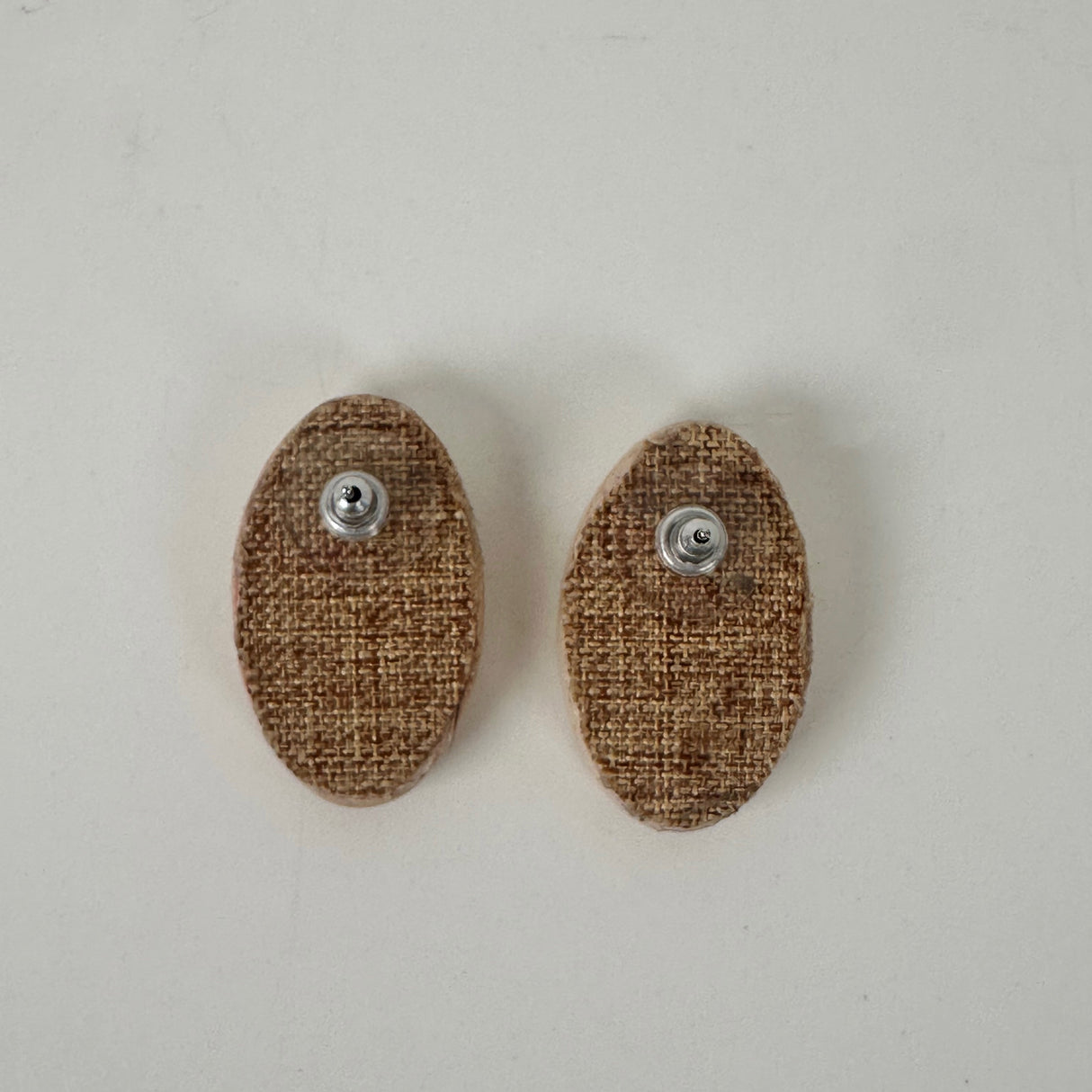 Medium Wood Texture Clay Earrings | Little Mouse Clayworks