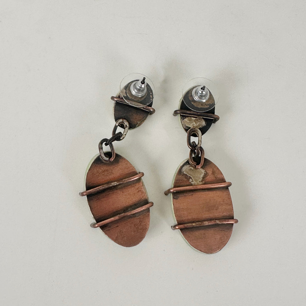 Dangly Green Leaf Clay Earrings | Little Mouse Clayworks