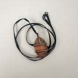 Gray Textured Clay & Copper Necklace | Little Mouse Clayworks