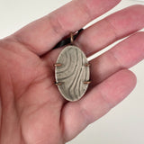 Gray Textured Clay & Copper Necklace | Little Mouse Clayworks