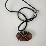 Blue Oval Clay & Copper Necklace | Little Mouse Clayworks