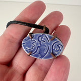 Blue Oval Clay & Copper Necklace | Little Mouse Clayworks