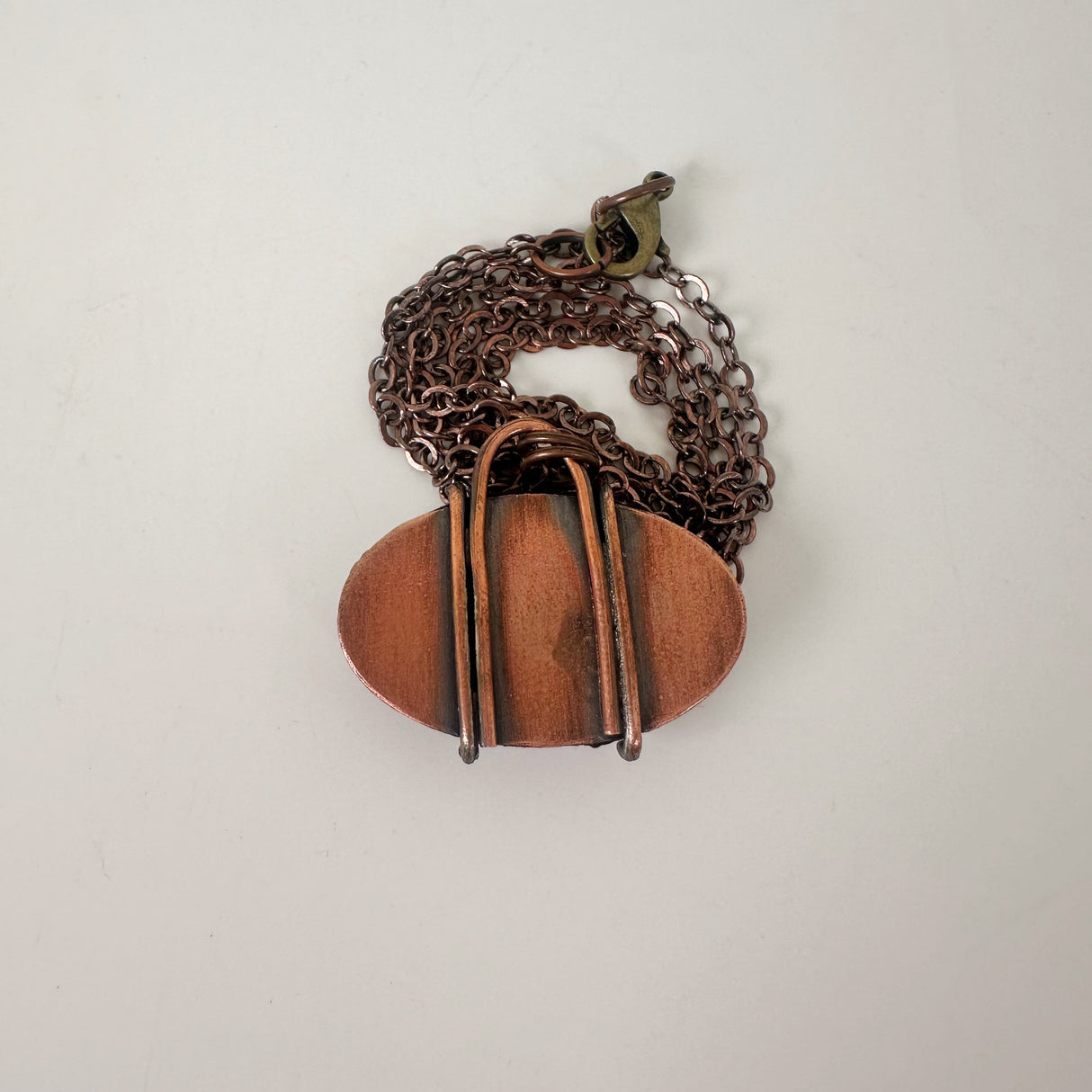 Rich Brown Clay & Copper Necklace | Little Mouse Clayworks