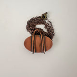 Rich Brown Clay & Copper Necklace | Little Mouse Clayworks