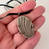 Stone Gray Clay & Copper Necklace | Little Mouse Clayworks