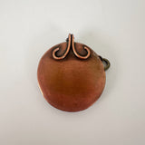 Round Cobalt Blue Clay & Copper Necklace | Little Mouse Clayworks