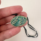 Leafy Blue Green Clay & Copper Necklace | Little Mouse Clayworks