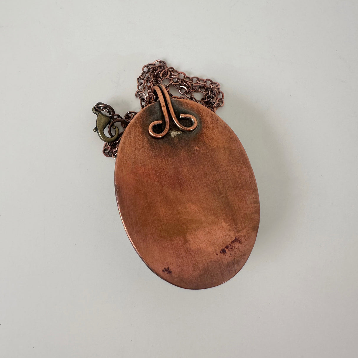 Sculpted Flower Clay & Copper Necklace | Little Mouse Clayworks