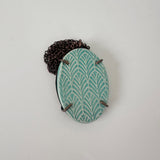 Textured Turquoise Clay & Copper Necklace | Little Mouse Clayworks