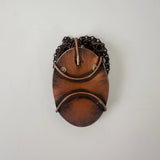 Textured Turquoise Clay & Copper Necklace | Little Mouse Clayworks