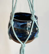 Deep Blue & Aqua Hanging Planter | Lucinda Meglemre