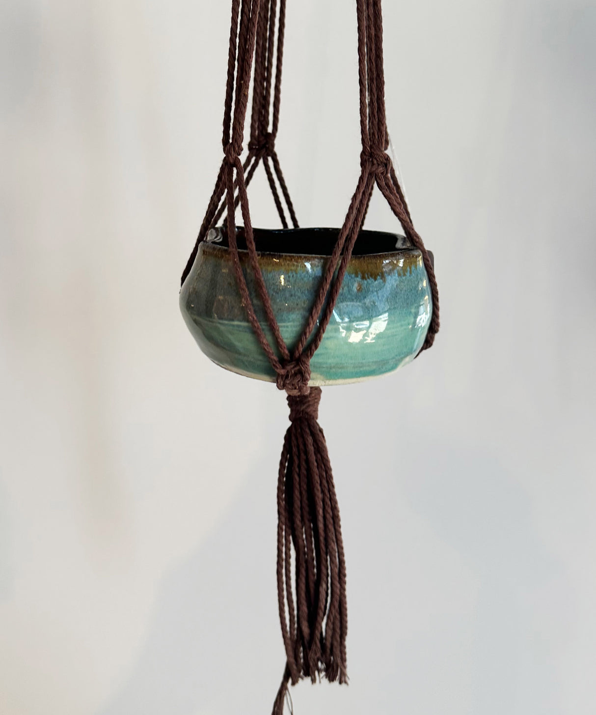 Brown & Blue Hanging Planter | Lucinda Meglemre