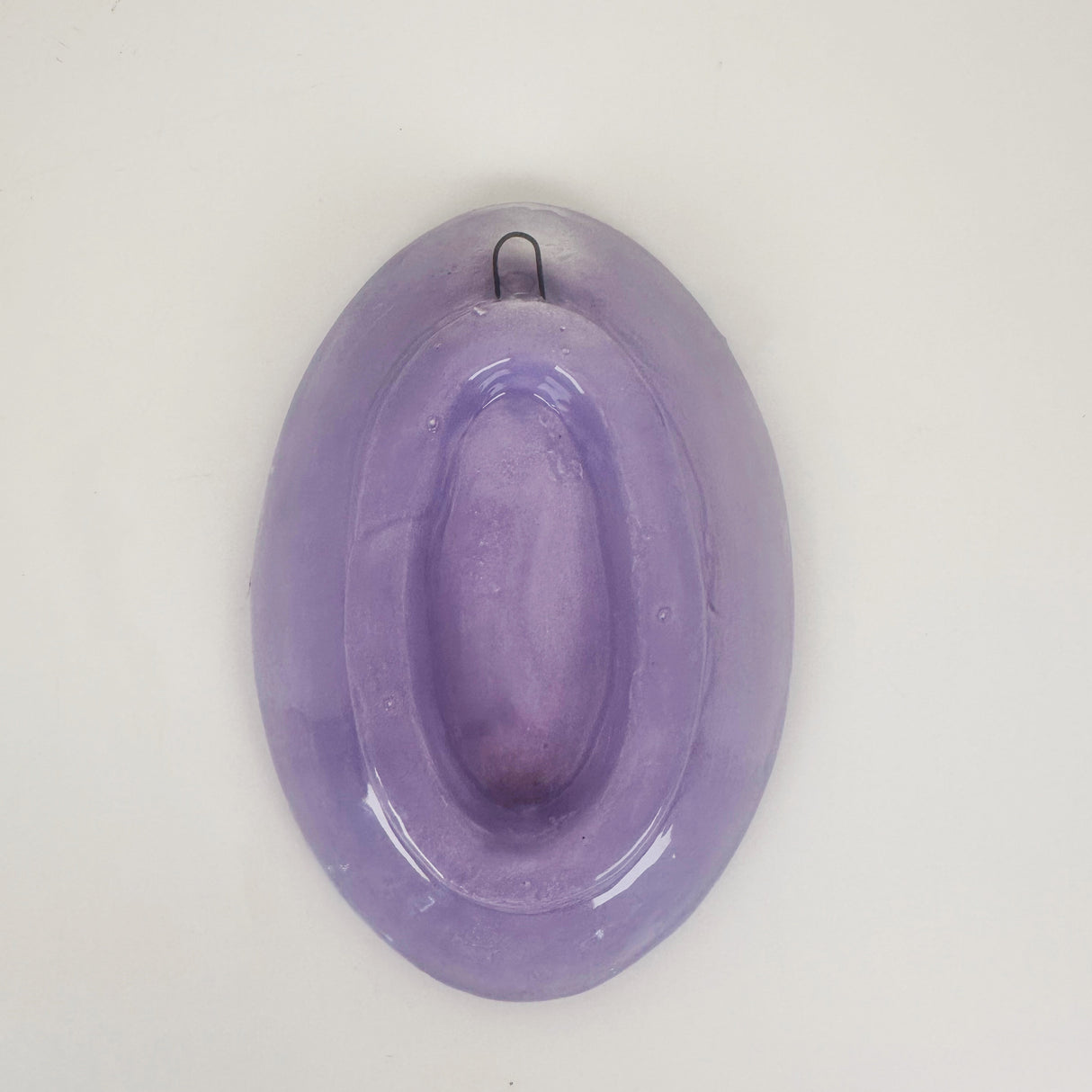 Little Girl & Cat Purple Oval Mini Dish | Jessica Walker