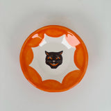 Halloween Cat Orange Scalloped Mini Dishes | Jessica Walker