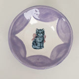 Purple Mini Dishes Featuring Vintage Cat Artwork | Jessica Walker