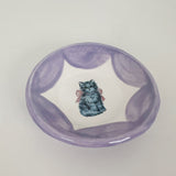 Purple Mini Dishes Featuring Vintage Cat Artwork | Jessica Walker