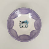 Purple Mini Dishes Featuring Vintage Cat Artwork | Jessica Walker