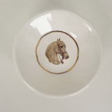 White Dish Featuring Vintage White Horse Artwork | Jessica Walker
