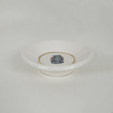 White Dish Featuring Vintage Artwork- Cat with Pink Bow | Jessica Walker