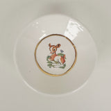 White Dish Featuring Vintage Artwork & Hook for Hanging - Baby Cow | Jessica Walker