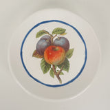 White Dish Featuring Vintage Artwork & Hook for Hanging - Apples & Plums | Jessica Walker