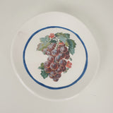 White Dish Featuring Vintage Artwork & Hook for Hanging - Bunch of Grapes | Jessica Walker