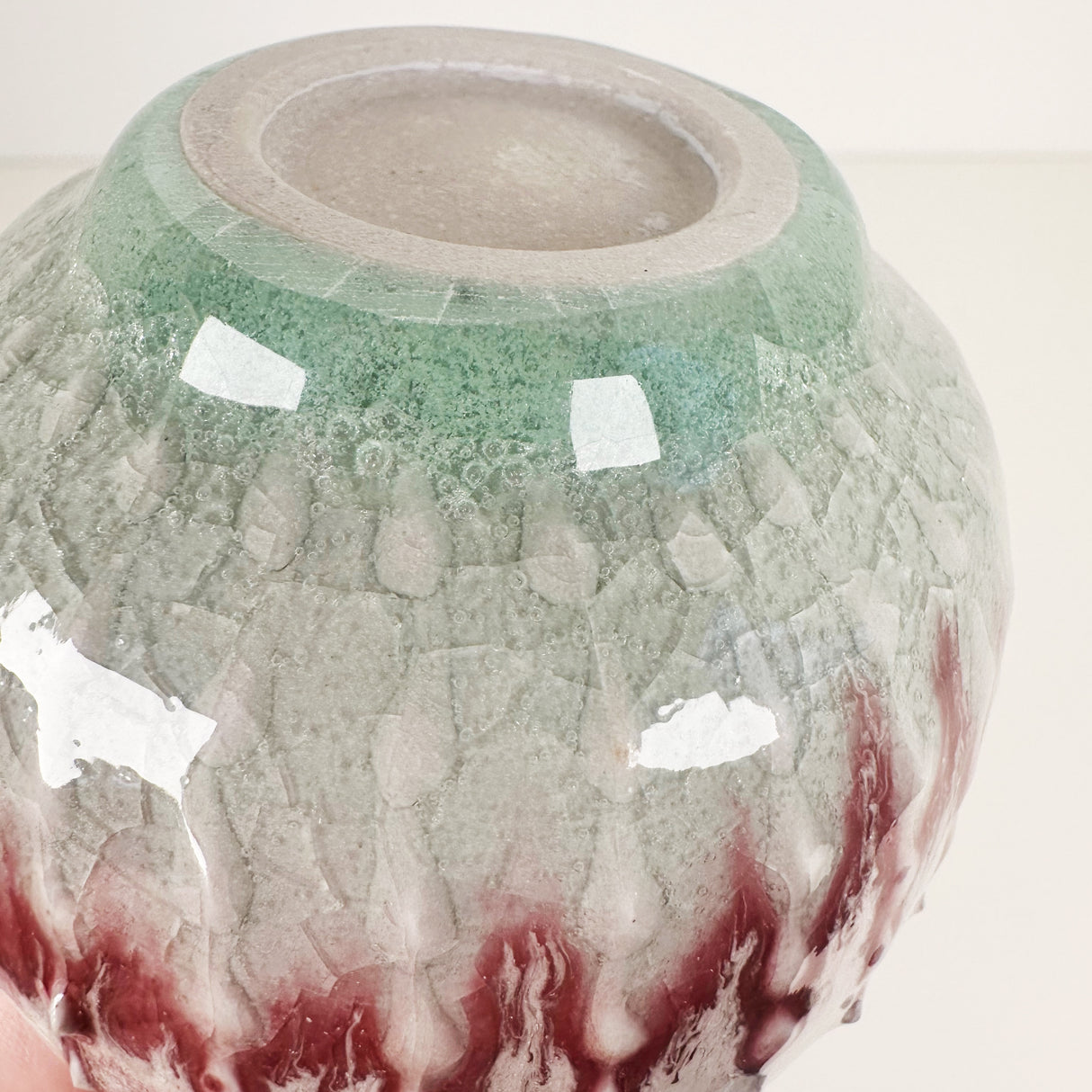 Crackle Red & White Bowl | Amy Sanders de Melo