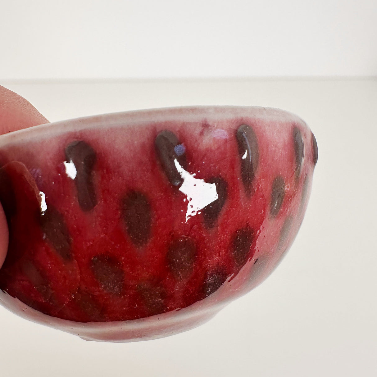Deep Red Spotted Bowl | Amy Sanders de Melo