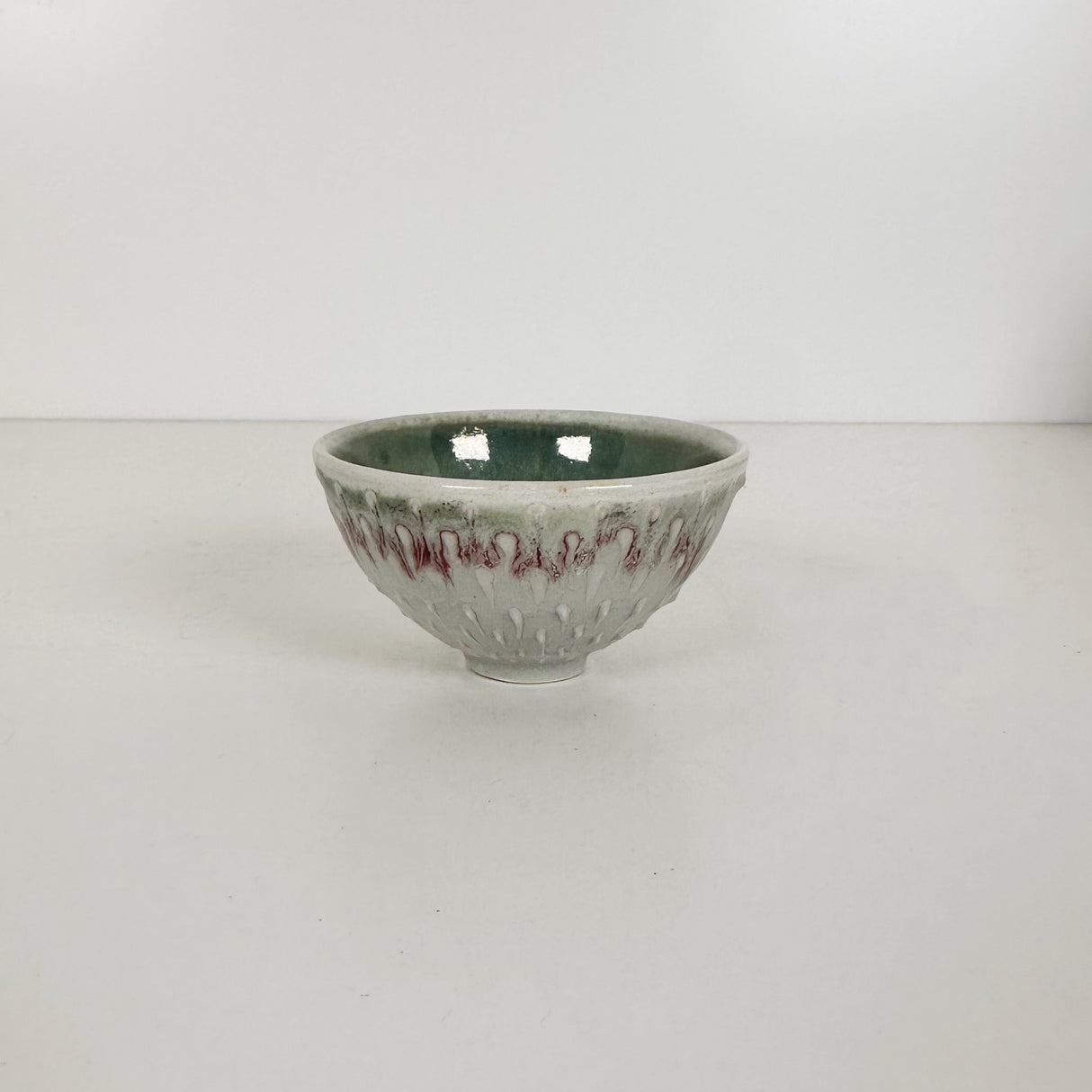 Tiny Textured Bowl with Hints of Red | Amy Sanders de Melo