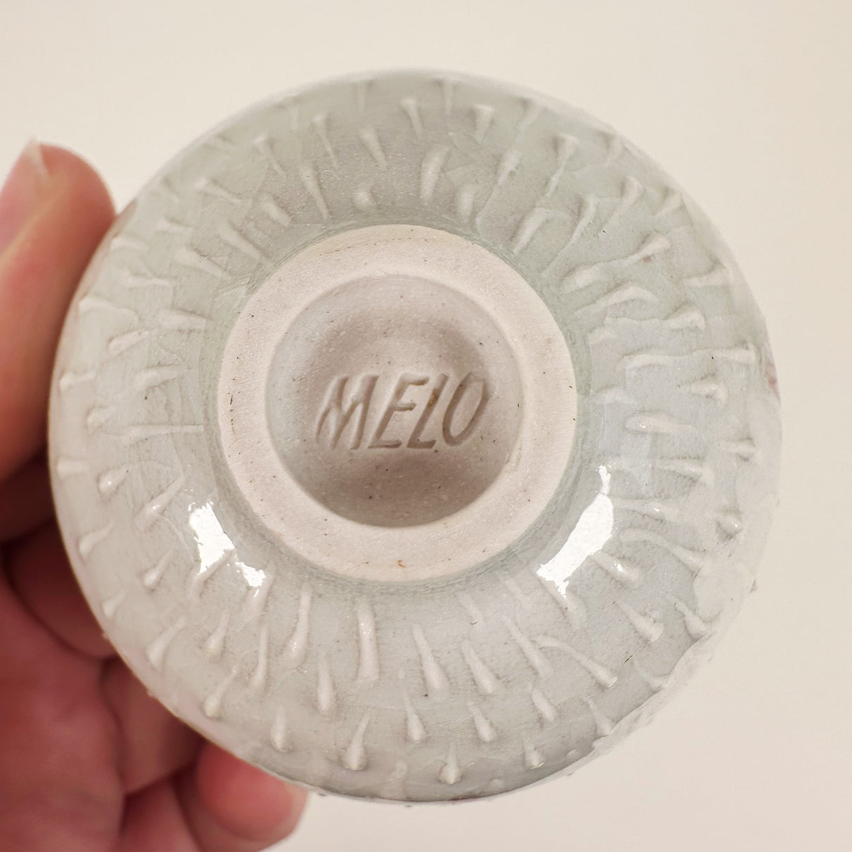 Tiny Textured Bowl with Hints of Red | Amy Sanders de Melo