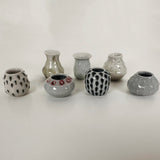 Dotted & Textured Miniature Stoneware Vases | Amy Sanders de Melo