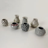 Dotted & Textured Miniature Stoneware Vases | Amy Sanders de Melo