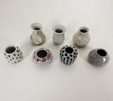 Dotted & Textured Miniature Stoneware Vases | Amy Sanders de Melo