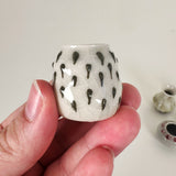 Dotted & Textured Miniature Stoneware Vases | Amy Sanders de Melo