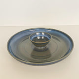 Small Light Denim Chip and Dip | Pottery by Mike