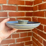 Small Light Denim Chip and Dip | Pottery by Mike
