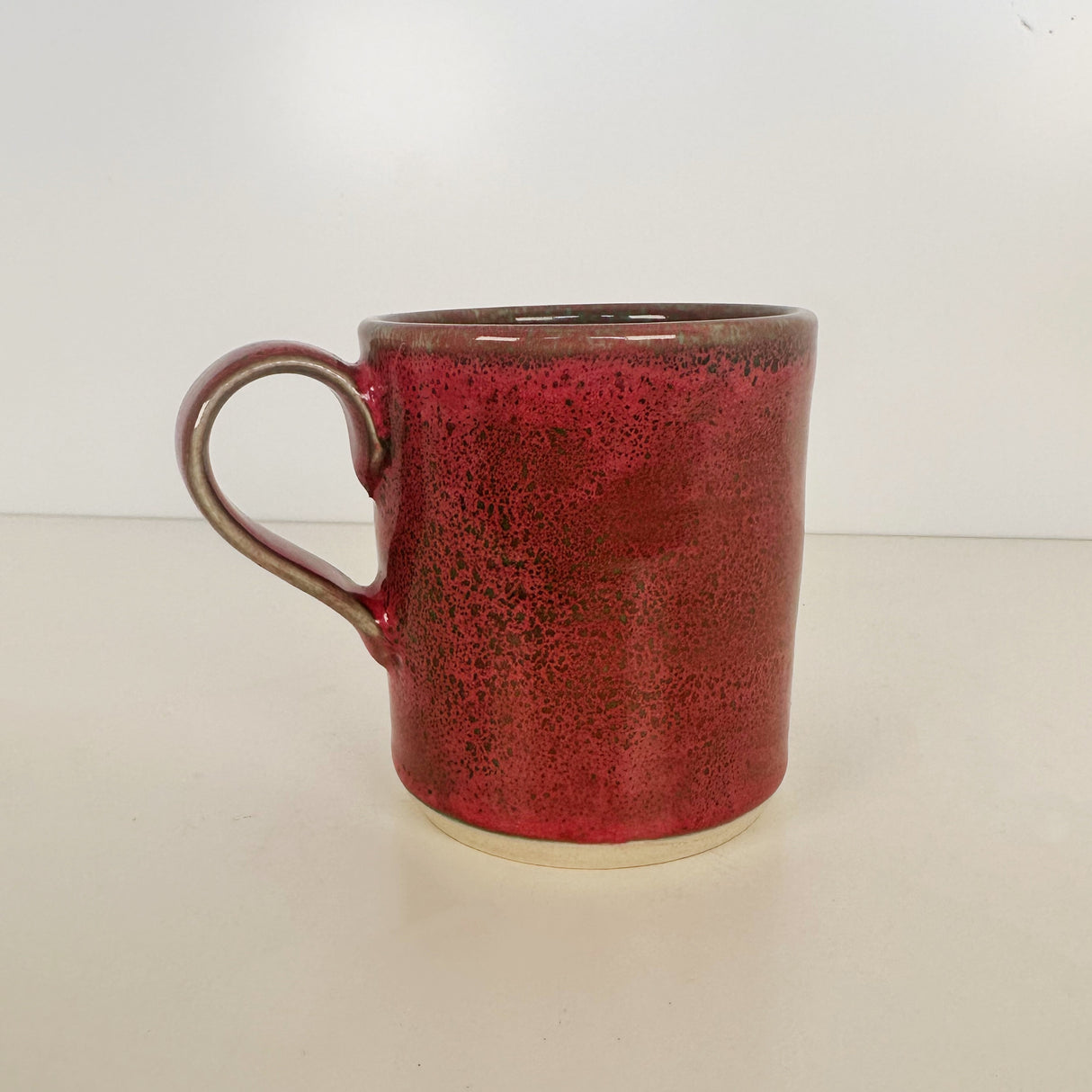 Red and Lime Speckled Mug | Pottery by Mike