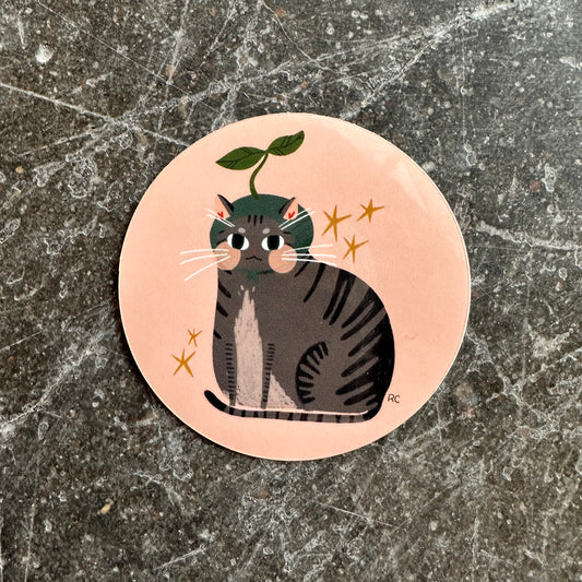 Sprout Cat Sticker | Rachele Cromer
