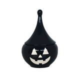 Jack-O'-Lantern Teardrop Jar in Black