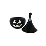 Jack-O'-Lantern Teardrop Jar in Black