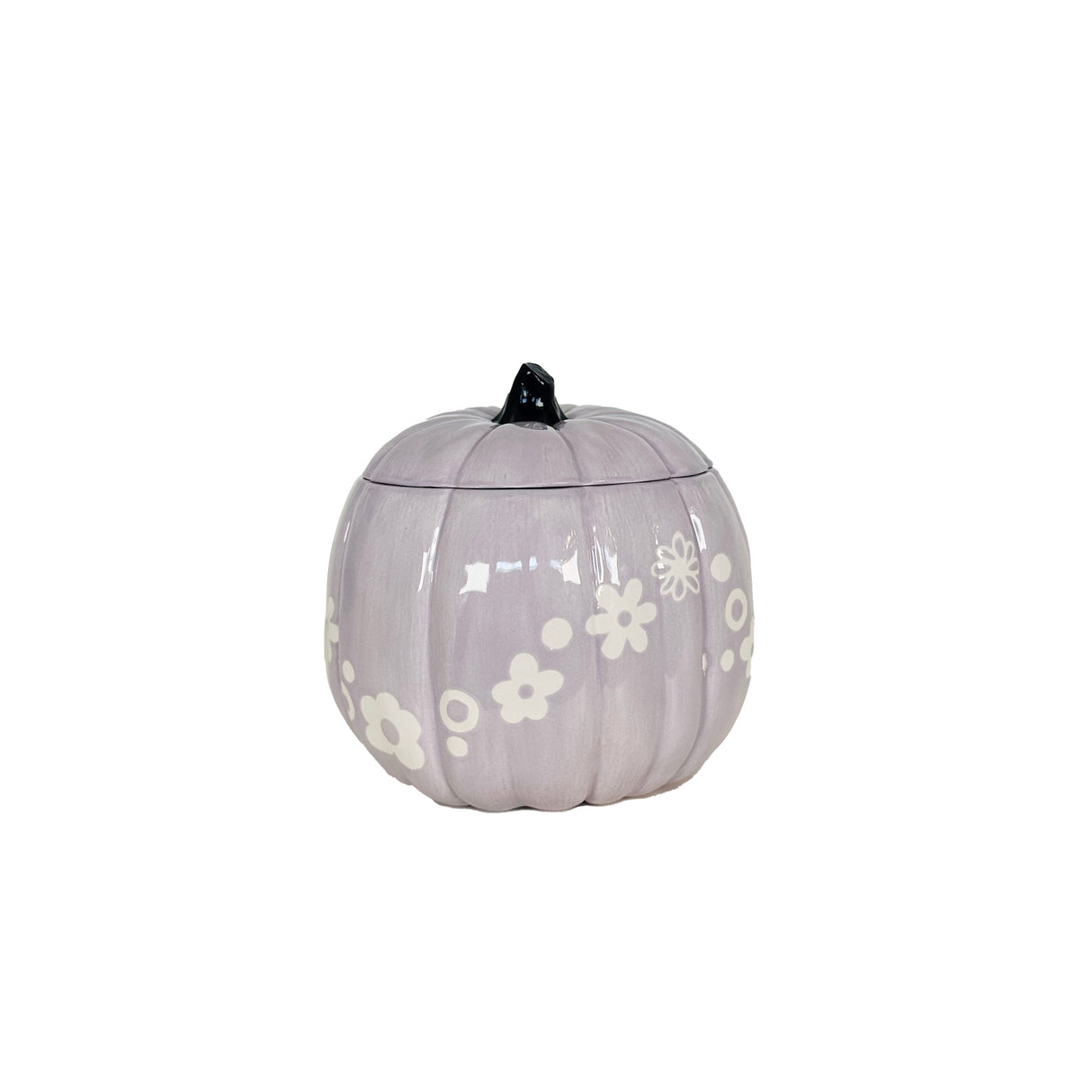 Crazy Daisy Pumpkin Jars in Light Lavender