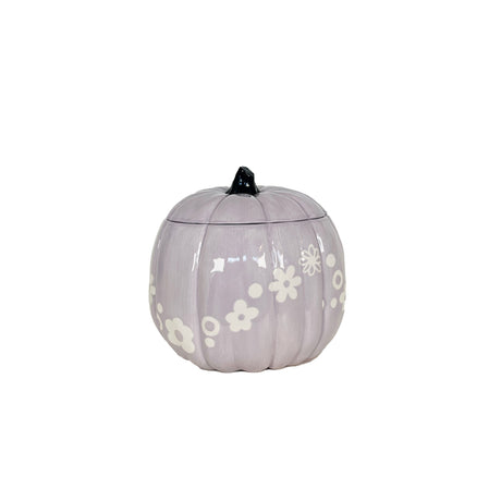 Crazy Daisy Pumpkin Jars in Light Lavender