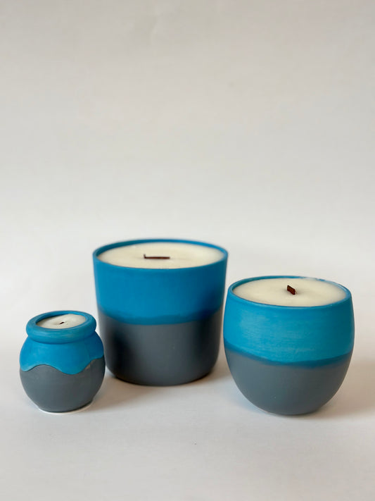 Hand Painted Tumbler Cozy Cashmere Candle  | Made from Muck