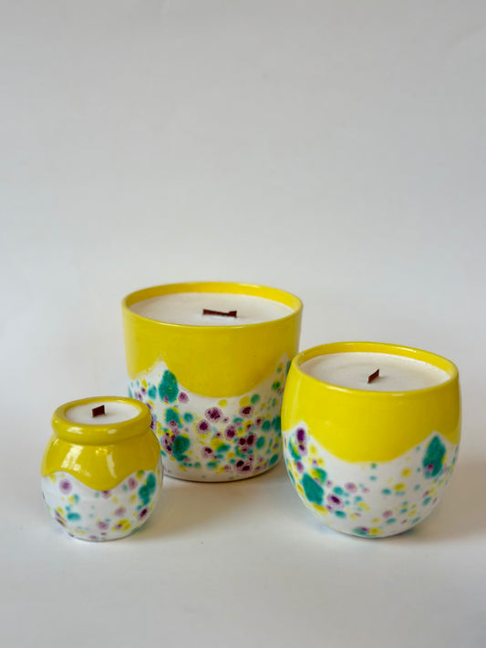 Hand Painted Tumbler Rosemary Focaccia Candle  | Made from Muck