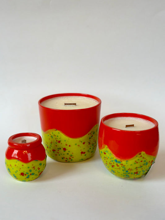 Hand Painted Tumbler Cinnamon Embers Candle  | Made from Muck