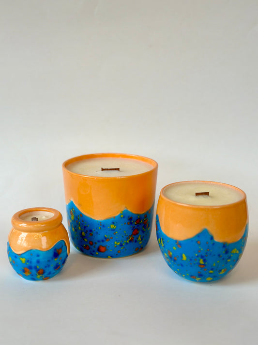 Hand Painted Tumbler Toasted Vanilla Pumpkin Candle | Made from Muck