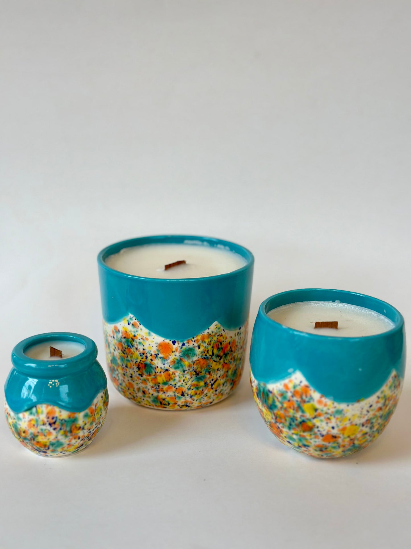 Hand Painted Tumbler Eucalyptus Forest Candle | Made from Muck