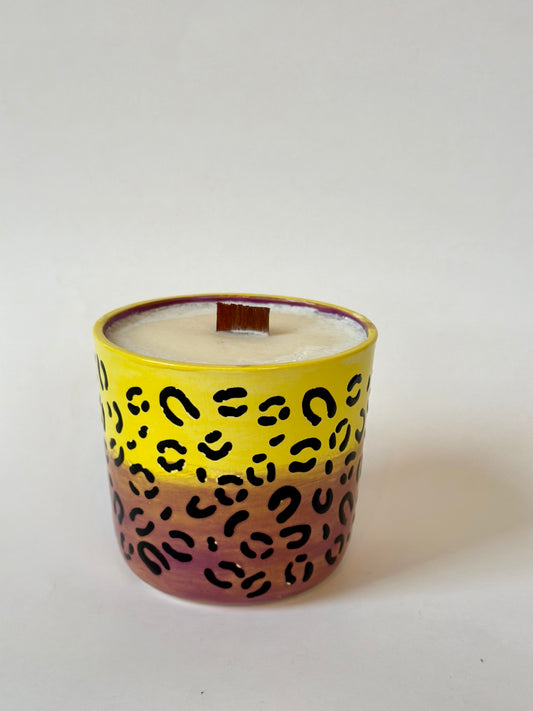 Hand Painted Tumbler with Mandarin Cranberry Candle | Made from Muck