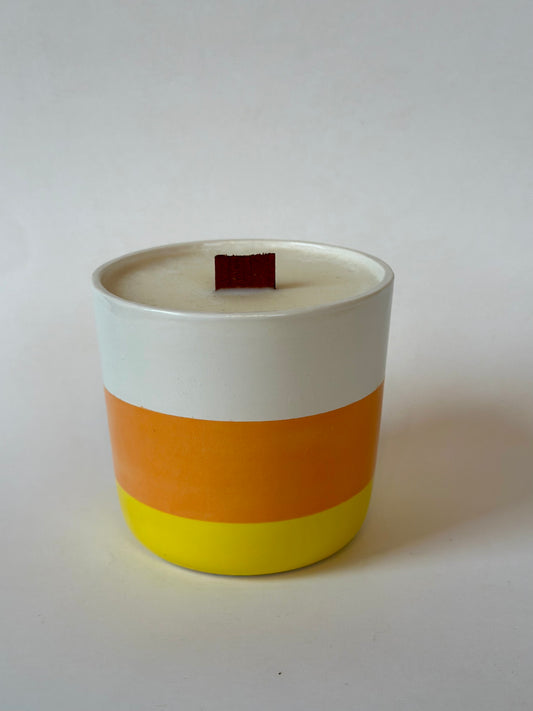 Hand Painted Tumbler with Maple Santal Candle | Made from Muck
