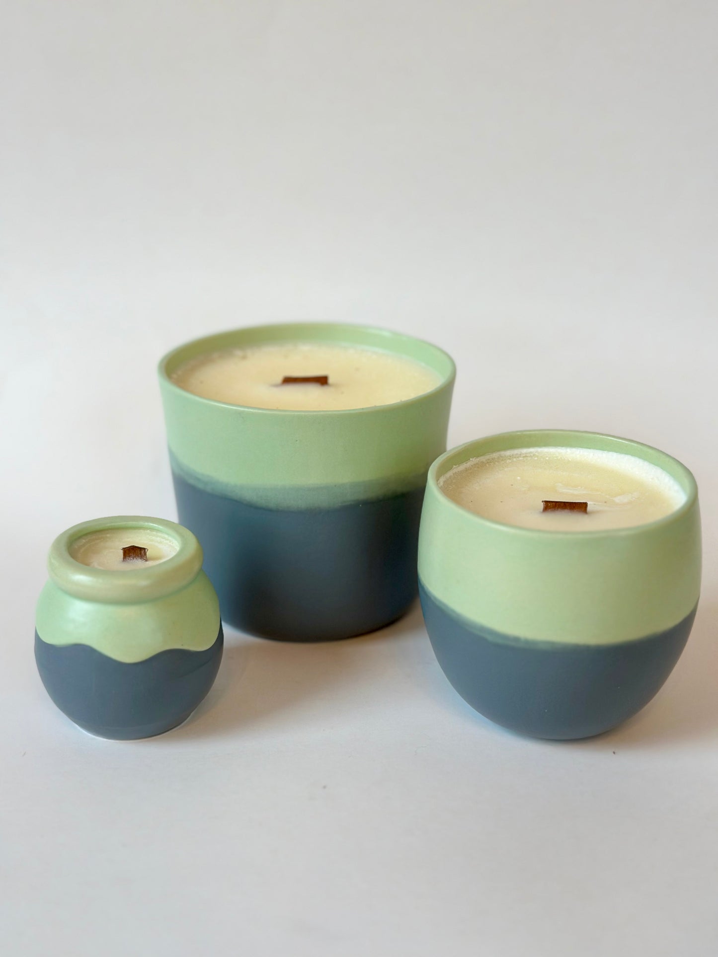 Hand Painted Tumbler Sugared Spruce Candle  | Made from Muck